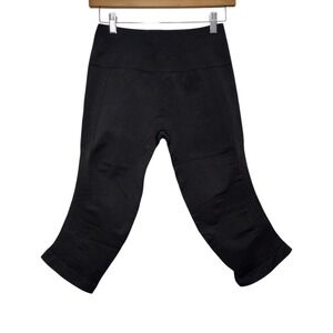 Lululemon In The Flow‎ Crop Womens 2 Ribbed Ruched Leggings Seamless Yoga